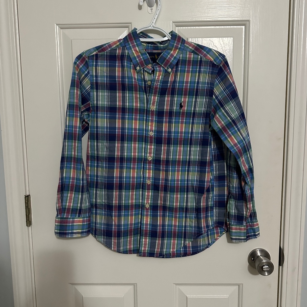 Ralph Lauren Plaid Button Shirt - Youth Medium